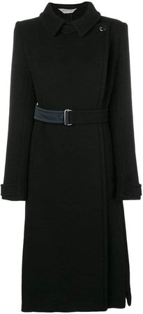 belted straight-fit coat