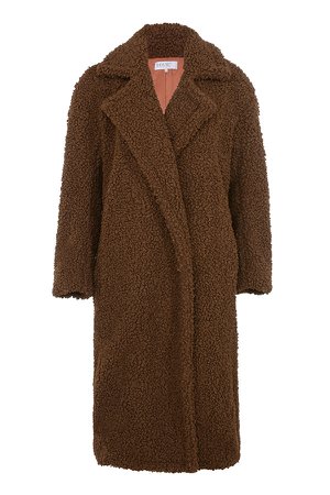 Clothing : Jackets : 'Bear' Brown Faux Fur Sherpa Coat
