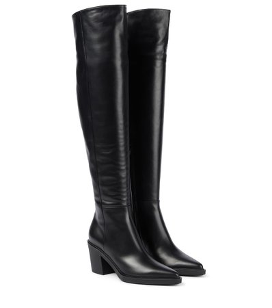 Gianvito Rossi - Dylan Cuissard leather over-knee boots | Mytheresa