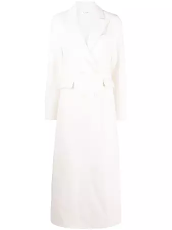 White long coat P.A.R.O.S.H. double-breasted Wool Coat - Farfetch