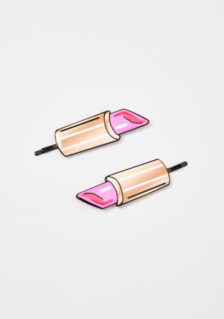 Enamel Lipstick Hair Pins | Dolls Kill