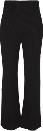 wide leg pants -black