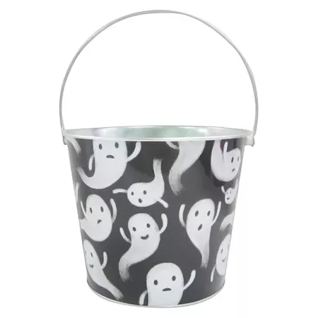 Halloween Ghost Large Round Tin Bucket - Hyde and Eek! Boutique : Target