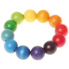 polyvore beads rainbow baby toy grip