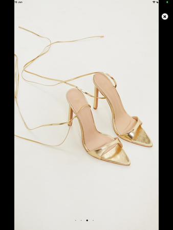 PLT gold heels