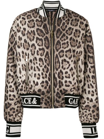 Dolce & Gabbana Leopard Print Bomber Jacket - Farfetch