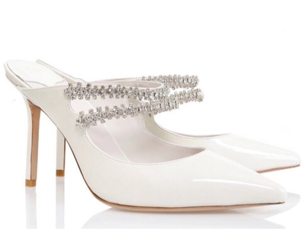 house of cab glacier crystal white heels