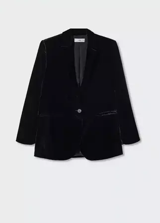 Velvet suit blazer - Women | Mango USA