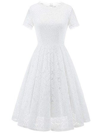 Amazon.com: DRESSTELLS Women's Bridesmaid Vintage Tea Dress Floral Lace Cocktail Formal Swing Dress: Clothing