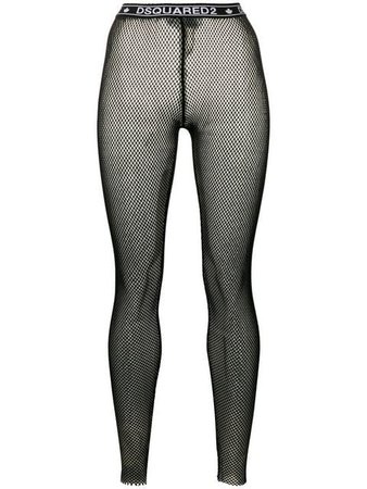 Dsquared2 logo band mesh leggings $104 - Shop SS19 Online - Fast Delivery, Price