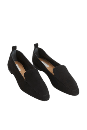 Suede Loafers Black