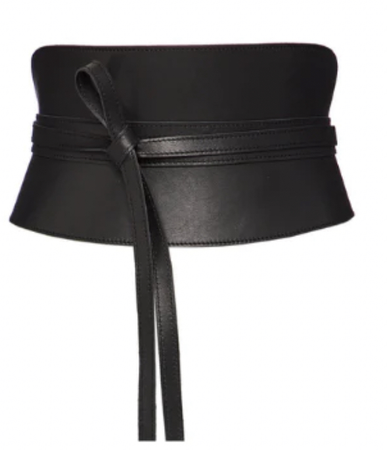 Leather corset belt