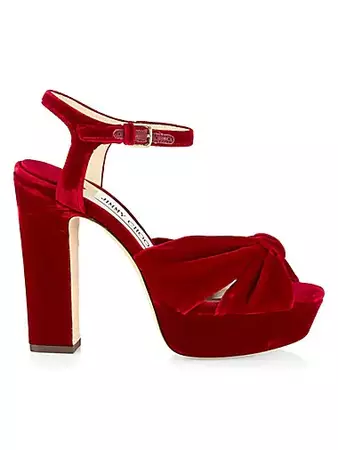 Shop Larroudé Dolly Crystal-Embellished Platform Ankle-Strap Sandals | Saks Fifth Avenue