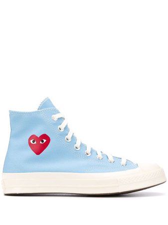 Shop Comme Des Garçons Play x Converse Chuck 70 high-top sneakers with Express Delivery - FARFETCH