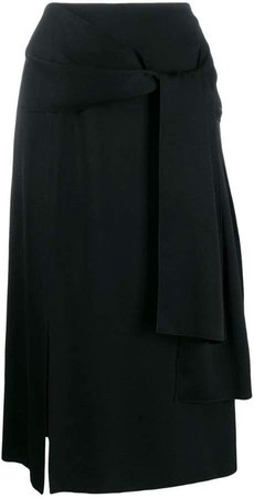 straight-fit midi skirt