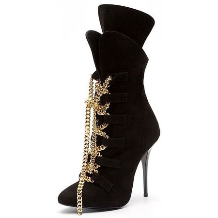 black and gold ankle boots