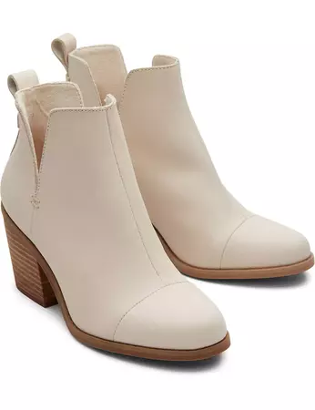 Leather Block Heel Round Toe Ankle Boots | TOMS | M&S