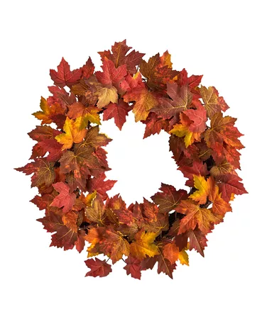 Nearly Natural 22" Maple Leaf Artificial Wreath