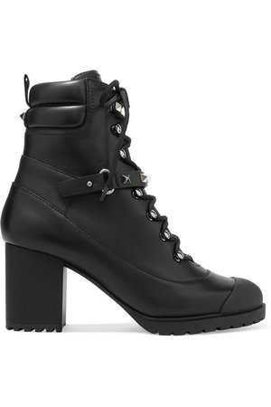 Valentino | Valentino Garavani Rockstud 95 leather ankle boots | NET-A-PORTER.COM