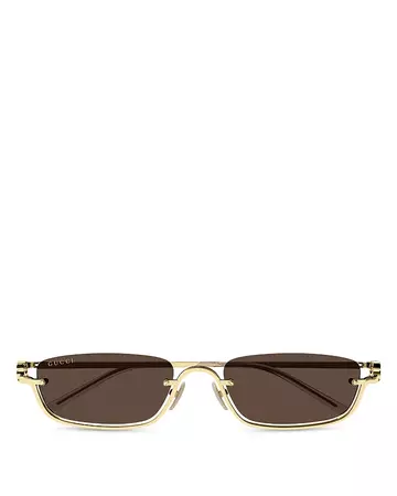 Gucci 55mm Kering GG Upside Down Rectangular Sunglasses