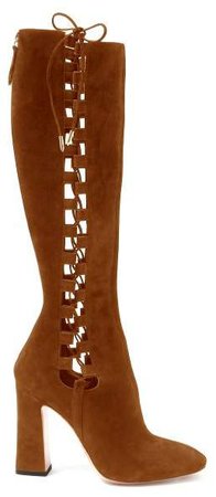 Medina 105 Suede Knee High Boots - Womens - Tan
