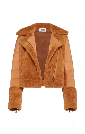 Buy RHOMBUS Textured Faux-Fur Jacket online - Etcetera