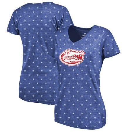 Florida Gators Fanatics Branded Women's Star Spangled Allover Print T-Shirt - Royal