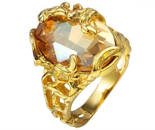Gold jewel ring