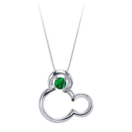 Disney Mickey Mouse Emerald Necklace