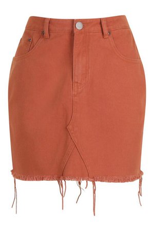 Brick Denim Mini Skirt | Boohoo