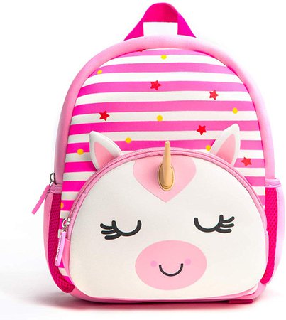Amazon.com | Toddler Backpack, Waterproof Preschool Backpack, 3D Cute Cartoon Neoprene Animal Schoolbag for Kids, Lunch Box Carry Bag for 1-6 Years Boys Girls, Unicorn | Kids' Backpacks