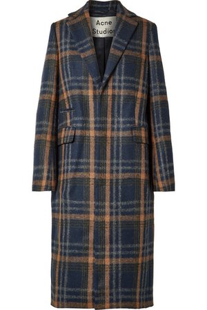 Acne Studios | Checked wool-blend coat | NET-A-PORTER.COM
