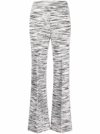 Shop Missoni intarsia-knit flared trousers with Express Delivery - FARFETCH