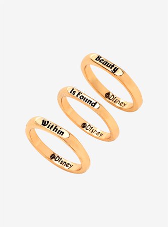 Disney Beauty And The Beast Beauty Within Stackable Ring Set