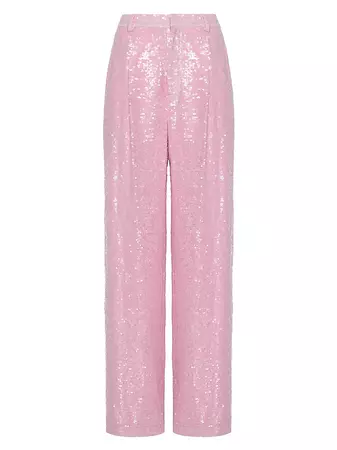 Shop LAPOINTE Pleated Sequin Pants | Saks Fifth Avenue