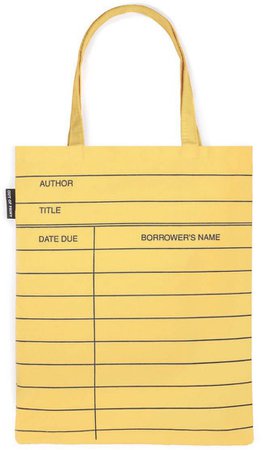 Yellow Library Card Cotton Canvas Tote Bag - Out of Print - Book Bag – Always Fits