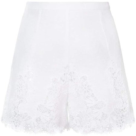 high-waisted lace shorts