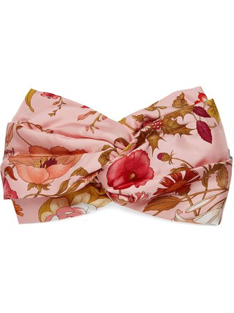 Gucci | silk headband with Flora print
