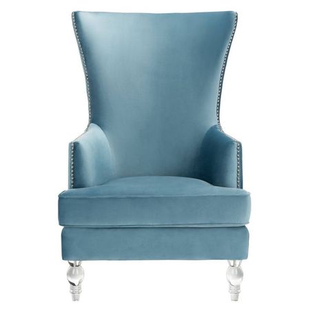 Geode Modern Wingback Chair Light Blue - Safavieh