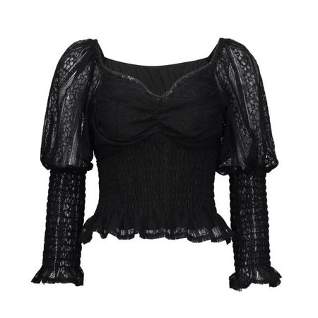 Gothic Victorian Puff Sleeve Lace Top – ROCK 'N DOLL