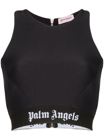 Palm Angels logo-band cropped top £225 - Buy Online - Mobile Friendly, Fast Delivery