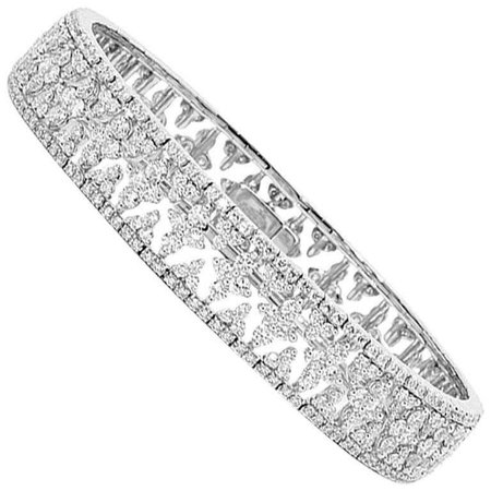 Matthew Ely Wide Diamond Bracelet For Sale at 1stdibs