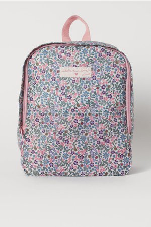 Patterned Backpack - Light pink/floral - Kids | H&M US