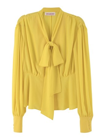 TIE BLOUSE YELLOW love me back