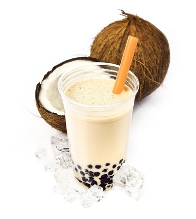 coconut boba milk tea