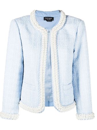 Kate Spade pearl-embellished Tweed Jacket - Farfetch