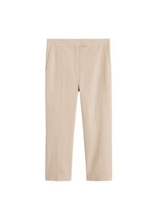 MANGO Gingham check pattern trousers