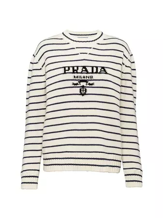 Shop Prada Cashmere-Wool Crewneck Sweater | Saks Fifth Avenue
