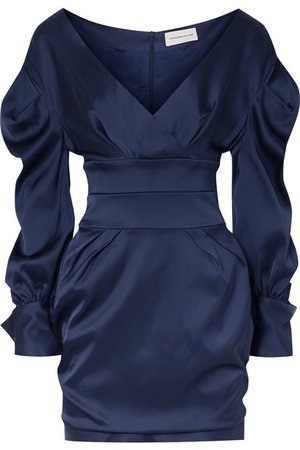 Alexandre Vauthier | Off-the-shoulder satin mini dress | NET-A-PORTER.COM