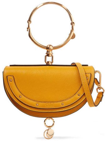 Nile Bracelet Mini Textured-leather Shoulder Bag - Yellow
